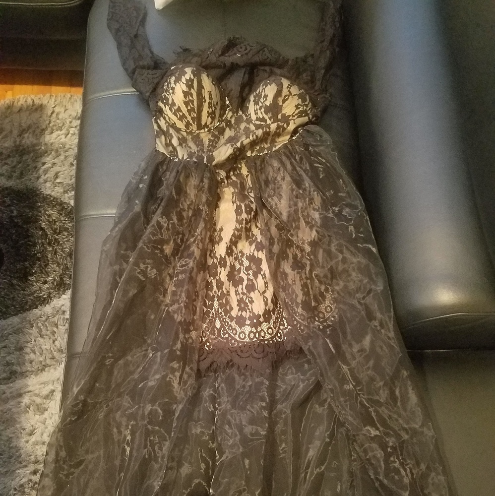 Women black couture Dress size M pre owned